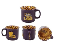 Official Custom Ceramic, X-Large 23 OZ, Relief (raised) Mug (LSU Tigers)