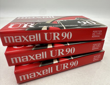 Maxell UR 90 Blank Audio Cassette Tapes LOT OF 3 -90 Min Normal Bias