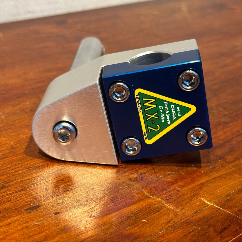 KUWAHARA - NITTO MX-2 - Vástago de pluma BMX tipo vintage 21,0 mm hecho en Japón - AZUL Foto 2 de 4