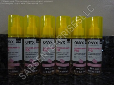 6 Onyx Professional POMERGRANATE FIG Hydrating Dry Body Oil & Essence Duo 3.7 oz