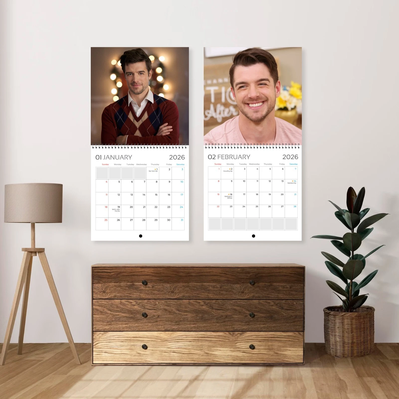 Dan Jeannotte 2026 Wall Calendar - 12-Month Actor Fan Gift