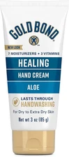 Gold Bond Ultimate Healing Hand Cream with Aloe, 3 oz, Moisturizing Lotion Lasts