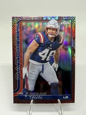 🔥 2025 Topps Chrome Leather Refractor Jahlani Tavai #213 New England Patriots 