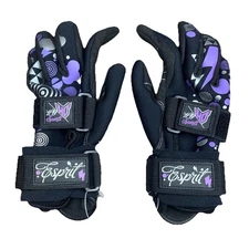 HO Sports Skis Water Ski Gloves Womens Size XS Extra Small Black Purple