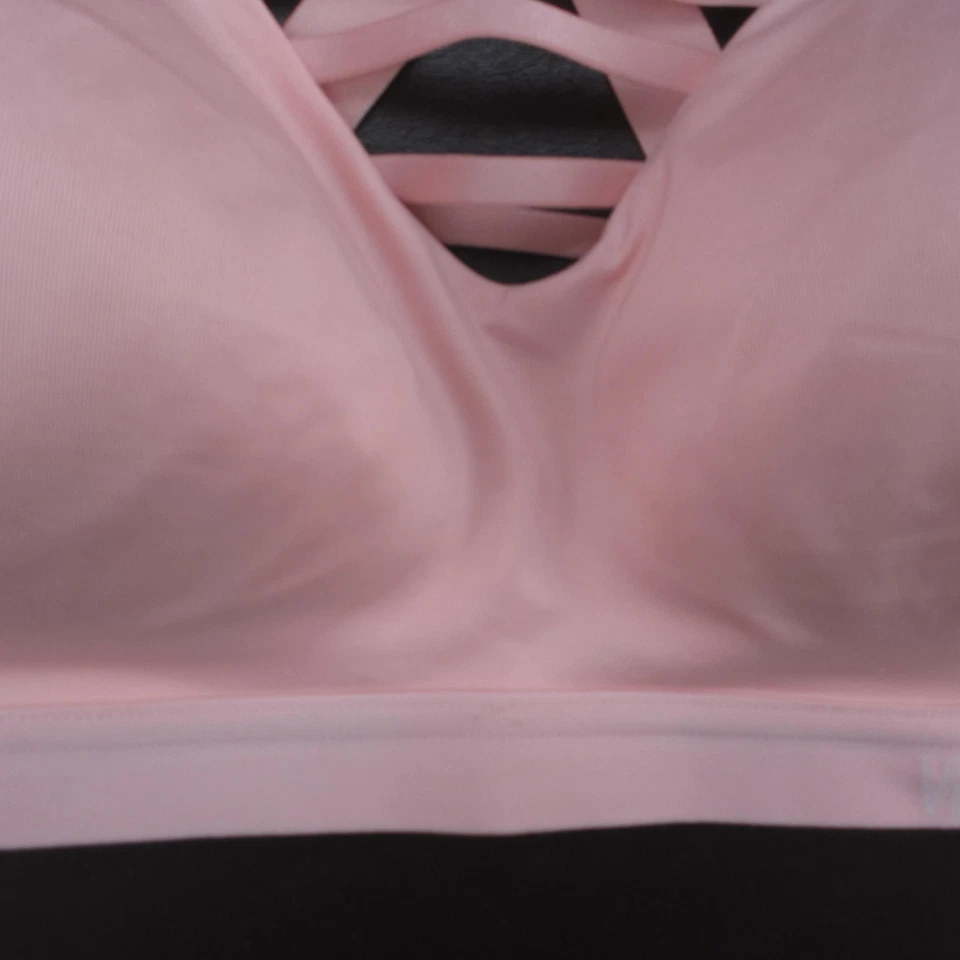 Victoria Sport Sports Bra Womens 36D Pink Strappy Lattice Crossback Adjustable - Image 3 of 4