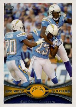 2012 Topps #101 San Diego Chargers