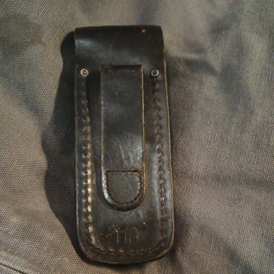 Funda para cuchillo Buck 110 vintage solo cuero negro Foto 3 de 4