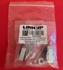 KT-TLC8S-BL-02 Cat8 Ethernet Cable Connector (2-Pack) RJ45 Metal