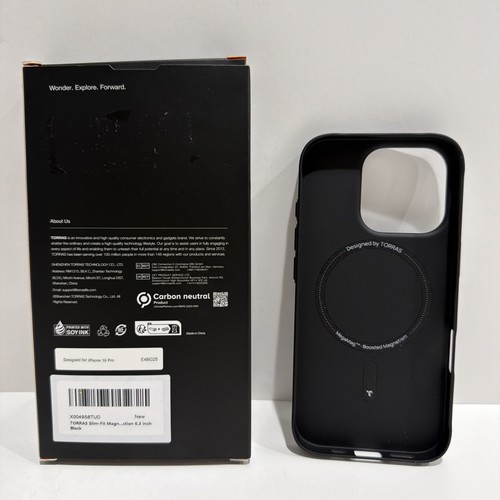 Torras Magnetic Slim Fit iPhone 16 Pro Hülle, Ultradünn mit MagSafe, Schwarz NEU - Bild 2 von 6