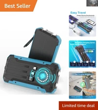 Eco-Friendly 20000mAh Solar Charger with Integrated Cables & Safety Features