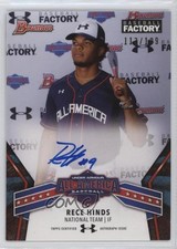 2019 Bowman Draft Under Armour Game Auto 113/199 Rece Hinds #UAN-10 Auto 3h6