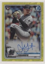 2020 Bowman Chrome Rookie Yellow Refractor 60/75 Jordan Yamamoto Auto 0g03