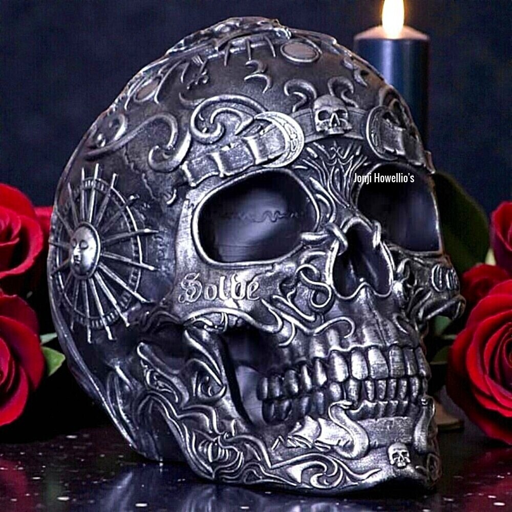 Skull Sculpture Gothic Ornament Nemesis Now Baphomet Worship Pagan Wiccan Altar