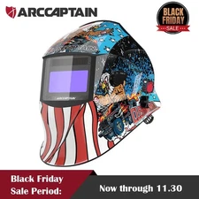 ARCCAPTAIN Large View Area Welder Helmet Auto-Darkening Welding Helmet 4 Sensors
