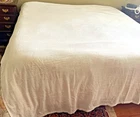 TOMMY BAHAMA ~ Queen Flat Sheet ~  Ivory  ~ 100” x 105" ~ 55% Cotton & 45% Linen