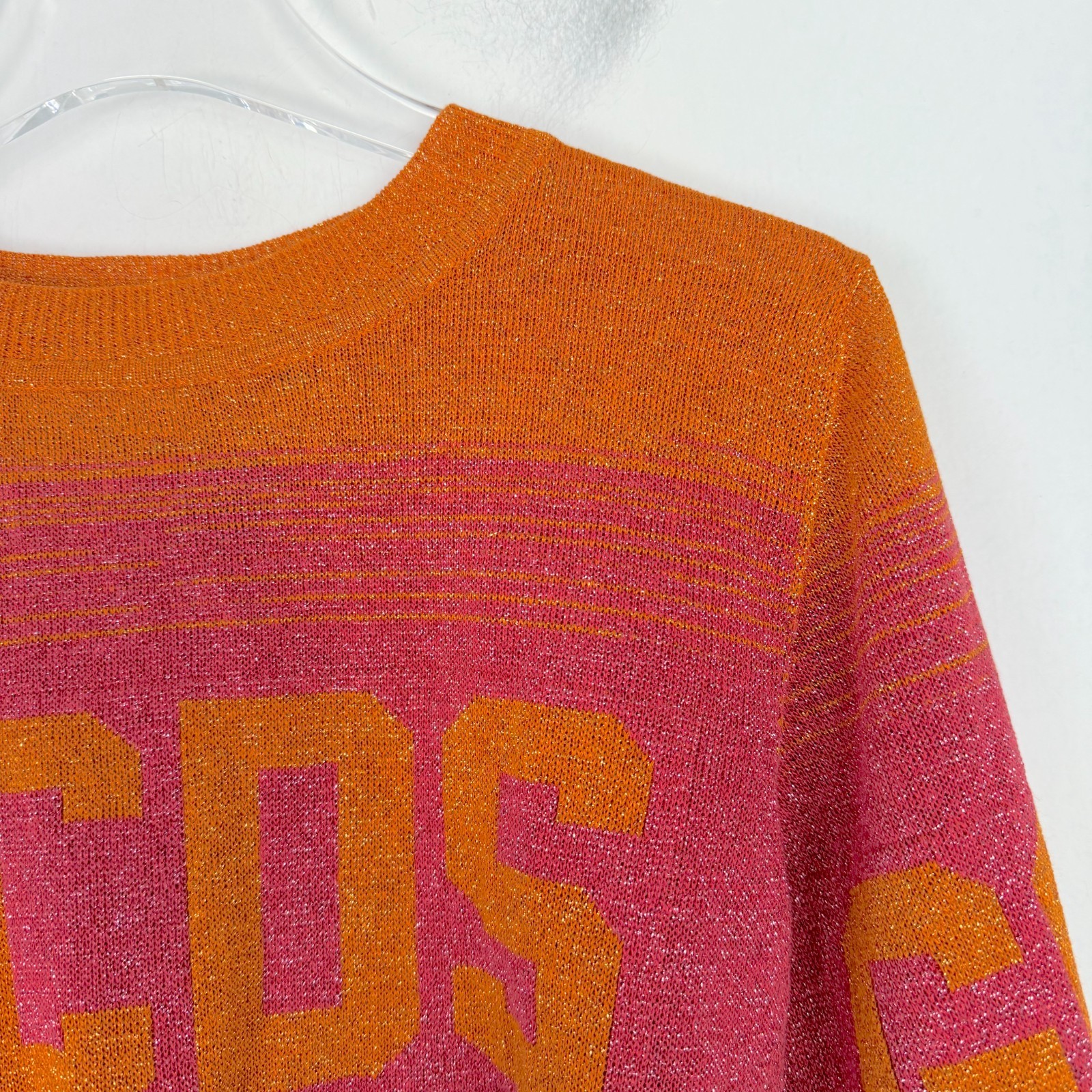 NWT GCDS Multicolor Degradé Sweater Shimmery Distressed Size Medium M $390 NEW