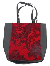 Borsa shopper Picard rossa nera pelle barocca