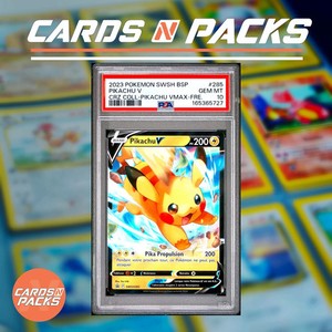 Carte Pokemon Pikachu V SWSH285 Holo Promos Épée et Bouclier PSA 10 GEM MINT