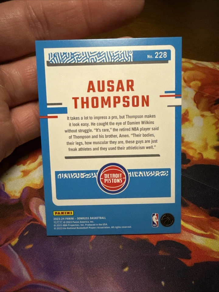 2023-24 Panini Donruss - Rated Rookie Ausar Thompson #228 Choice Blue /49 (RC) - Image 3 of 4