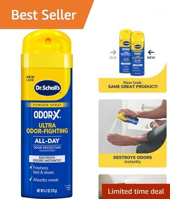 Dr. Scholl s Odor-X Instant Foot Freshener: Sweat Absorbing All-Day Spray Powder