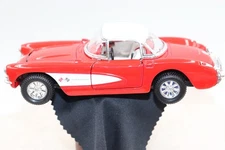 SUPERIOR - 1957 Red, Chevrolet Corvette, Pull Back Action Toy in Box