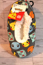 Pokemon Character Fuzzy Fleece Slippers Boy Size S/M Slipper Fits Shoe Size 8-12