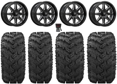 MSA Spark 14'' Wheels Black/Milled 27'' Reptile Tires Can-Am Renegade Outlander
