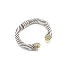 David Yurman 18K 14K Gold Sterling Cable Cuff Bracelet 6.5" Lot of 2 #S5631-2 — photo 2