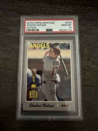 Topps 2019 Heritage Shohei Ohtani #430 Action PSA 10 Short Print Angels Card