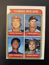 1974 Topps Rookie Infielders Terry Hughes/John Knox/Andy Thornton/F. White #604