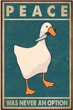 Peace was Never an Option Sticker Outdoor Funny Vinyl Knife Decal 5"