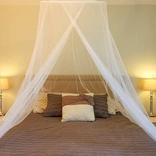 Mosquito Net, Bed Canopy Hanging Circular Curtain Netting for Single to King ...