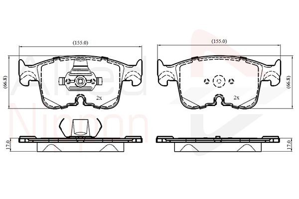 Brake Pad Set For Disc Front Fits Audi A3 VW Caddy Golf ALLIED NIPPON ADB03424