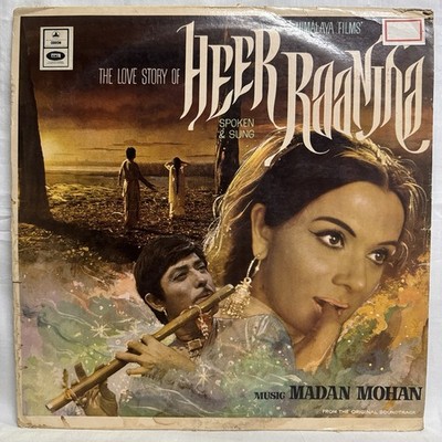 Heer Raanjha LP Record Music Madan Mohan 1970 Bollywood Hindi Film Ost Indian EX