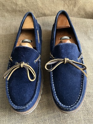 ATELIERS HESCHUNG Herren Blau Wildleder Mokassins Halbschuhe Größe UK 7,5...