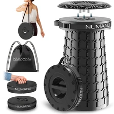NUMANU 19.7" XXL Taller & Wider Collapsible Stool, Seat Cushion & Carry Bag