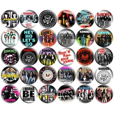 Ramones 70s 80s Punk Rock 1.5" Pinback Buttons Retro Vtg Music Band 30-Pins Set