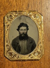 Antique Civil War Ambrotype Photograph 1862  2c Stamp IRS Bank Check On Back