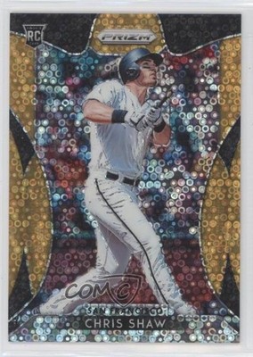 2019 Panini Prizm Neon Orange Donut Circle 130/150 Chris Shaw #63 Rookie RC y0i