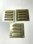 3-Pack Cabinet Vent Squares 2 3/4" x 2 3/4" Brass finish new old stock