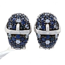 Ziba by Le Vian Sapphire Buckle J-Hoop Earrin...