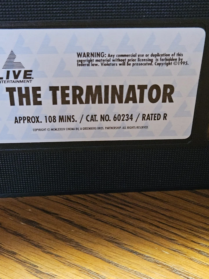 Terminator & Terminator 2 Vhs Tapes Live Home Entertainment Htf Oop Rare - Image 4 of 4