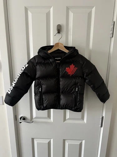 Dsquared2 Giubbotto Piumino d'anatra con logo nero ragazzo taglia 6 anni