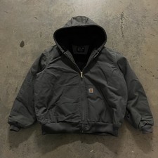 Carhartt J140 GVL Rugged Duck Canvas Active XL Jacket Full Zip Hooded Full Zip