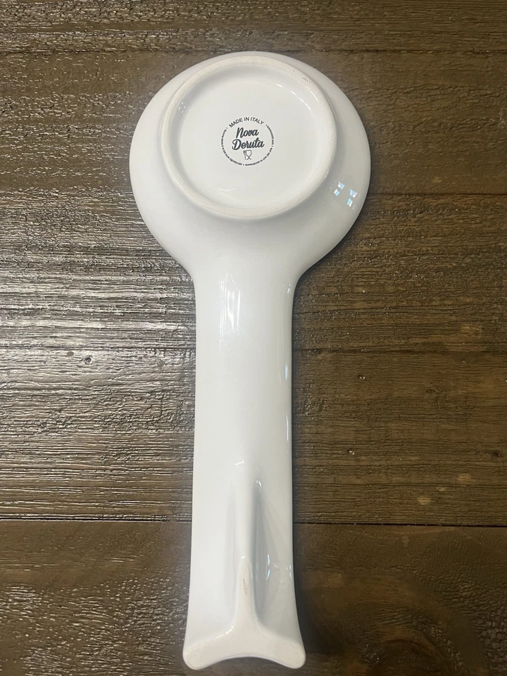 Nova Deruta Colher Descanso Itália Flores de Pássaro Azul Novo com etiquetas 11" - Imagem 2 de 2