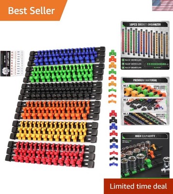 Professional Socket Organizer Set - 238 Clips for 1/4, 3/8, & 1/2-Inch Sockets