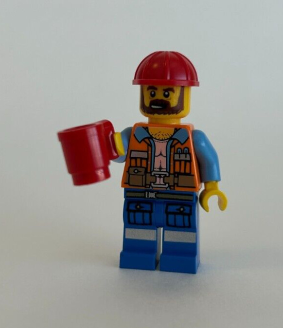 Lego Frank the Foreman Minifigure LEGO Movie 70807 construction worker tlm047