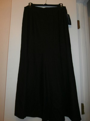 Best Reviews Karen Scott Womens Size 12 Black Linen Blend SkirtNWT