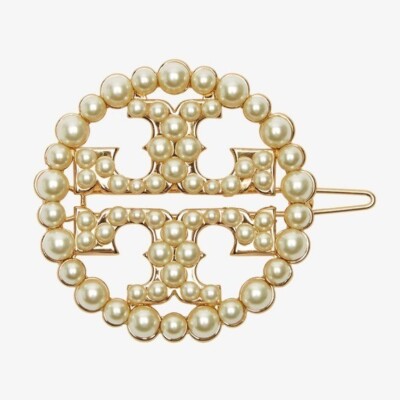 rare! NWT Tory Burch hairpin barrette Roxanne Embellished Small Barrette: Women main image 4