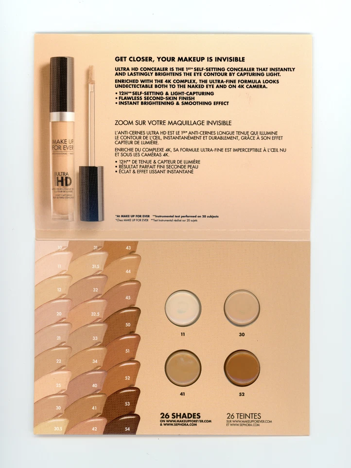 MAKE UP FOR EVER Ultra HD Self-Setting Concealer, (4 Shades Sample) - Image 2 of 3